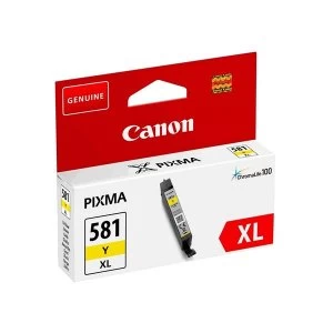 Image of Canon CLI581XL Yellow Ink Cartridge