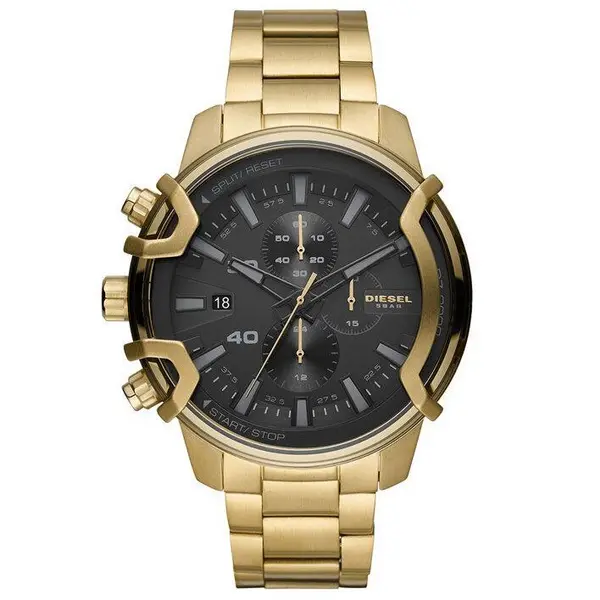 Image of Diesel DZ4522 Griffed Chronograph Gold Black Mens Watch