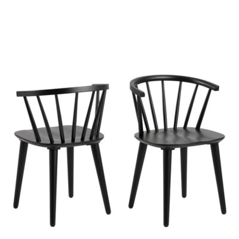 Image of Furniture To Go Ida Dining Chair In Black Set Of 2