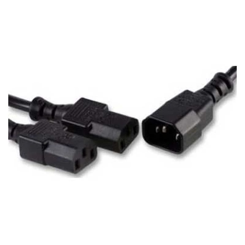 Image of FDL 2M IEC SPLITTER CABLE - IEC C14 PLUG TO 2 x IEC C13 SOCKETS