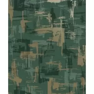 Image of Holden Decor Abstract Geo Green Wallpaper - 10.05m x 53cm