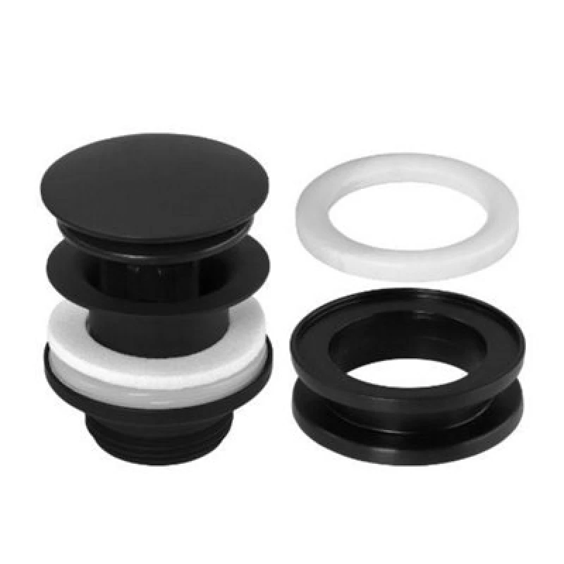 Image of John Guest 1.25 X 60Mm Clicker Waste Brass In Matt Black Black