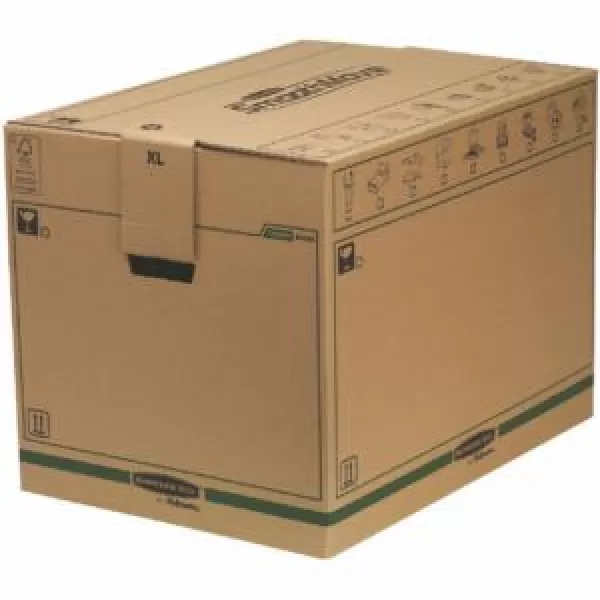 Image of Fellowes Bankers SmoothMove Prime Box 127L XL Brown Pack of 5 6205401