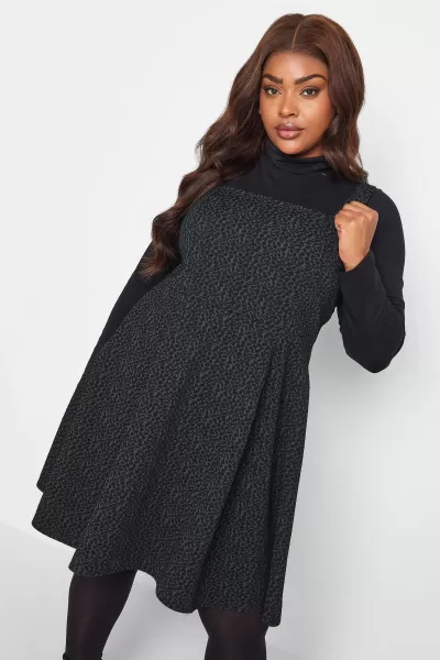 Image of Printed Pinafore Dress