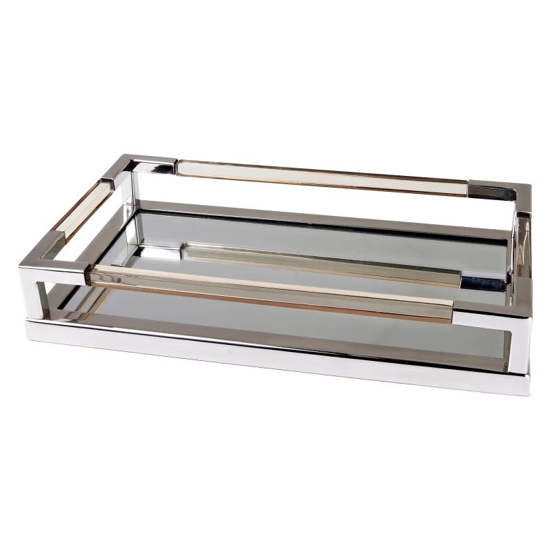 Image of Biba Biba x Tess Daly Mirrored Tray - Silver Silver One Size