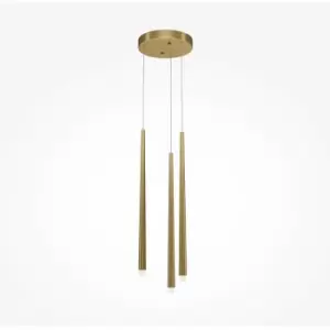 Image of Maytoni Lighting - Maytoni Maytoni Cascade Modern 3 Light Cluster Pendant Ceiling Light Brass Integrated LED 4000K