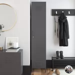 Image of Queer Eye Bradford Single Metal Storage Cabinet Grey