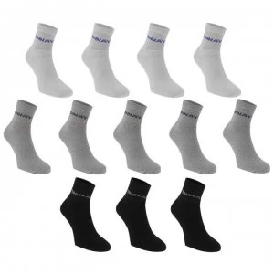 Image of Donnay Quarter Socks 12 Pack Childrens - Multi