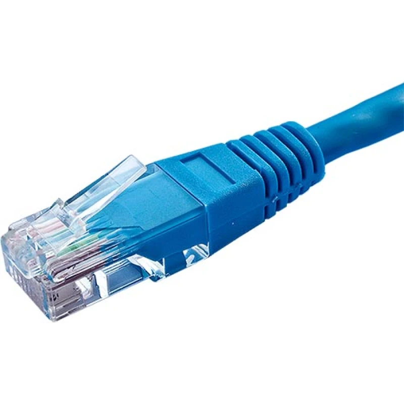 Image of Cablenet 1m Cat5e RJ45 Blue U/UTP PVC 24AWG Flush Moulded Booted Patch