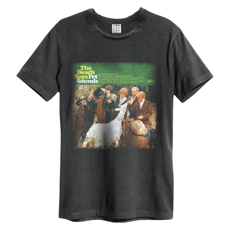 Image of Amplified Amplified Men Pet Sounds The Beach T-Shirt in Charcoal Size: Small Charcoal S Male 5063470006304