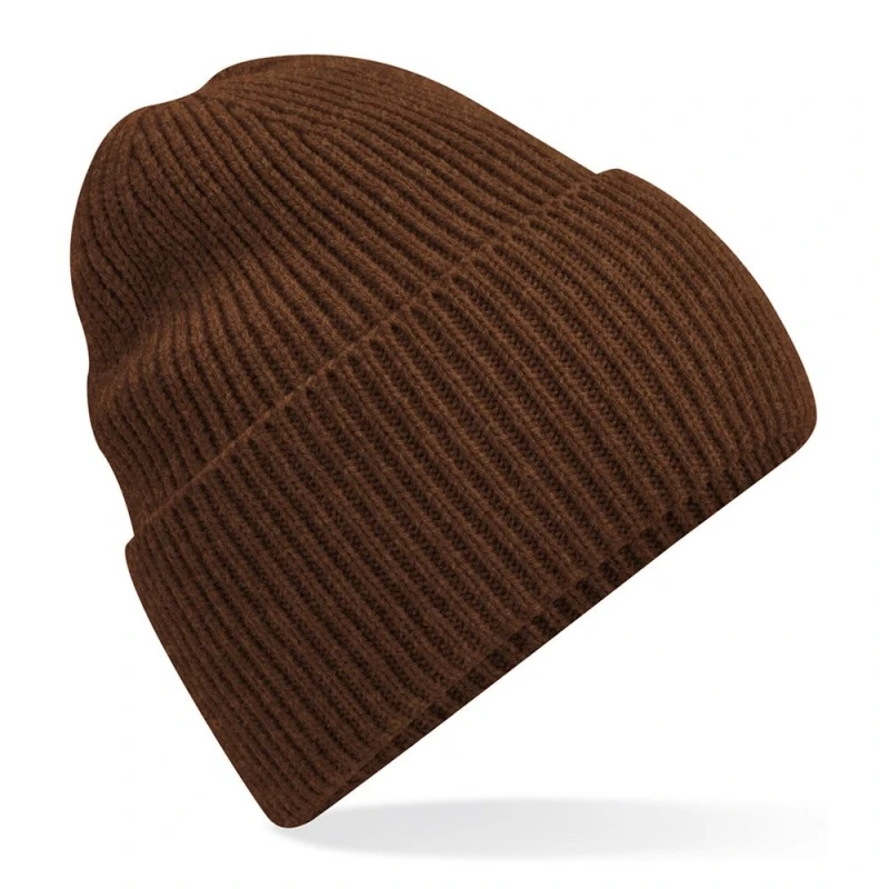 Image of Beechfield Beechfield Men Cuffed Oversized Beanie in Dark Brown Dark Brown One Size Male 5063238652279