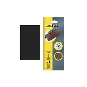 Image of Flexovit 1/2 Sanding Sheets Orbital Plain Medium 80 Grit (Pack of 10)