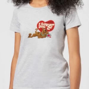 Image of Scooby Doo It's No Mystery I Love You Womens T-Shirt - Grey - XL