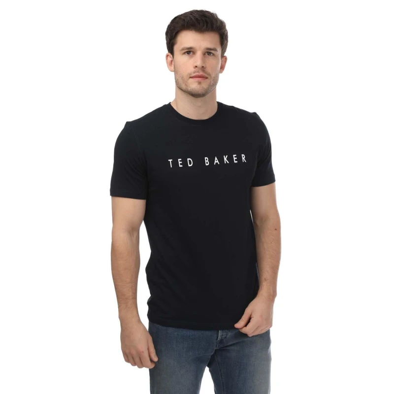 Image of Ted Baker Broni Branded T-Shirt - Blue Blue M