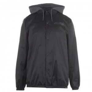 Image of No Fear Hooded Coach Jacket Mens - Black/Grey