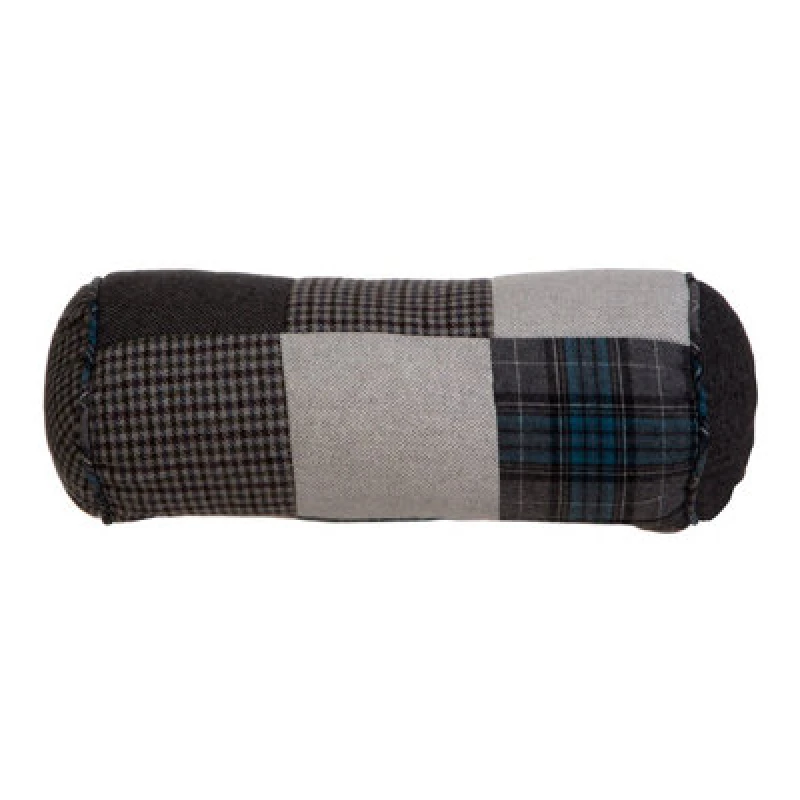 Image of Premier Housewares Heritage Patchwork Bolster Cushion Black