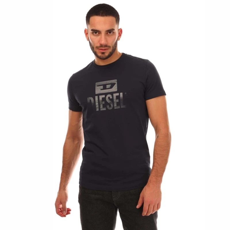 Image of Diesel T-Diego Tone on Tone T-Shirt - Blue Blue S
