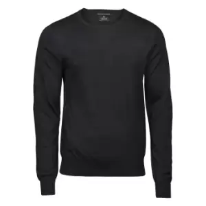 Image of Tee Jays Mens Merino Blend Crew Neck Jumper (S) (Black)