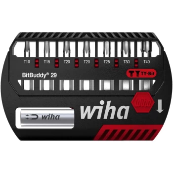 Image of Wiha - 9 Piece Torx Ty Bit Set Bitbuddy 29 mm