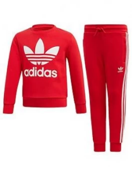 Image of Adidas Originals Crew Set - Red