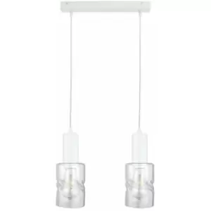 Image of Keter Cross Bar Pendant Ceiling Light White, 50cm, 2x E27