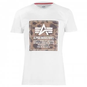 Image of Alpha Industries Block T-Shirt - White 09