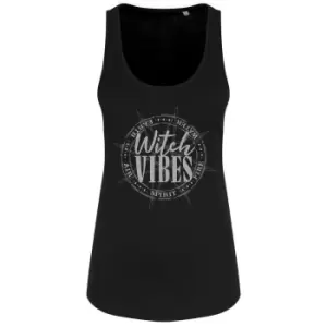 Image of Grindstore Womens/Ladies Elemental Witch Vibes Vest Top (S) (Black)