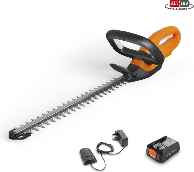 Image of FLYMO SimpliCut 450 Cordless Hedge Trimmer - Orange 4066407027893