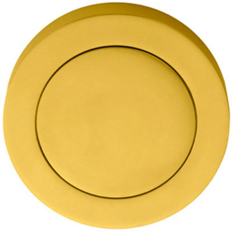 Image of Loops 51mm Polished Brass Blank Escutcheon Concealed Fix Rose Modern Keyhole Cover Metallics unisex