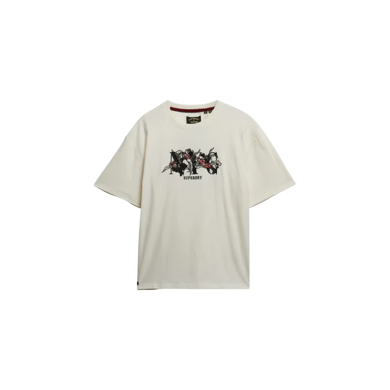 Image of Superdry Womens T-Shirt Superdry Night Garden Beige Female M