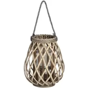 Image of Small Wicker Bulbous Lantern