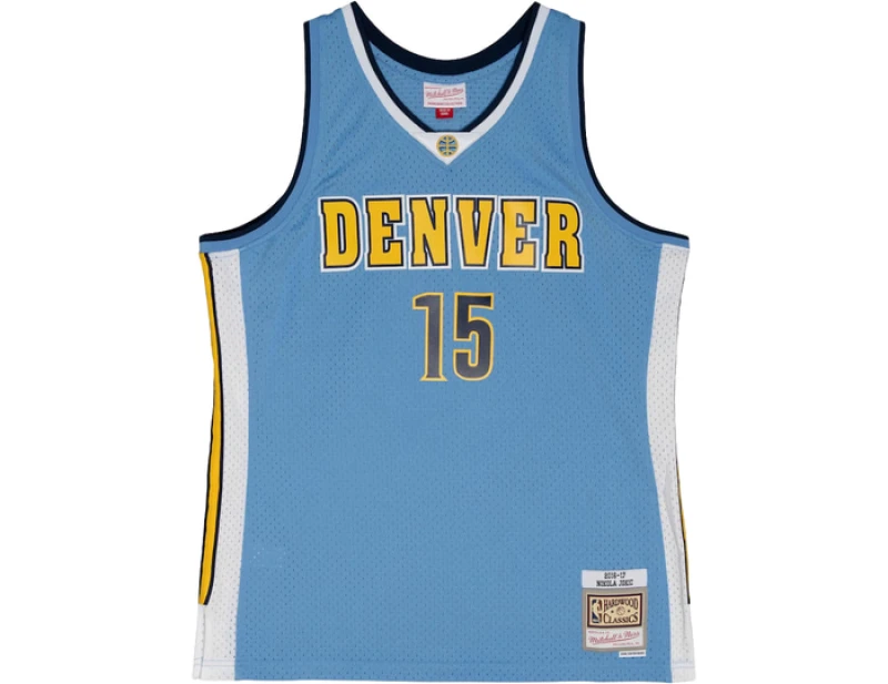 Image of Mitchell And Ness Nba Denver Nuggets 2016-2017 Nikola Jokić Swingman Jersey Blue S