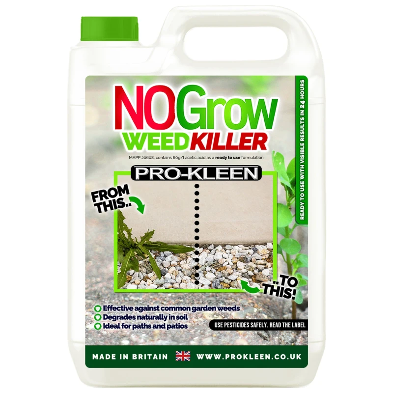 Image of ProKleen NO Grow Double Strength Weed & Moss Killer Glyphosate Free 1 x 5L White unisex