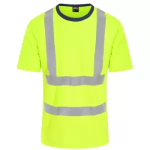 Image of PRO RTX High Visibility Mens T-Shirt (XL) (Yellow/Navy)