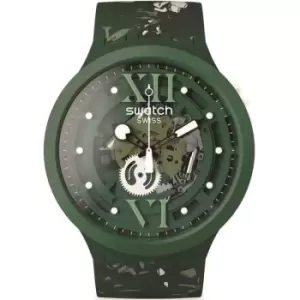 Image of Unisex Swatch Camoflower Green Big Bold Biosourced Watch
