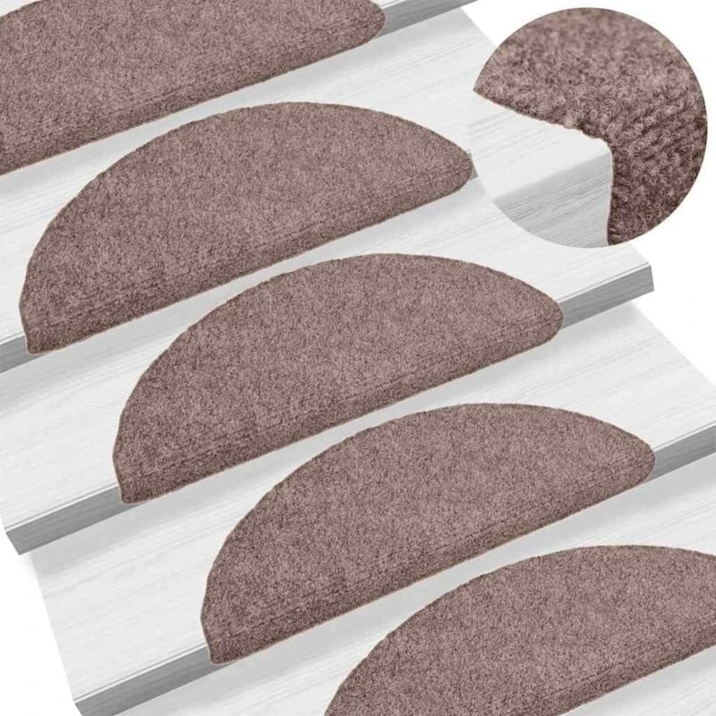 Image of VIDAXL Vidaxl - Self-adhesive Stair Mats 5 pcs Brown 56x17x3cm Needle Punch 8720286327807