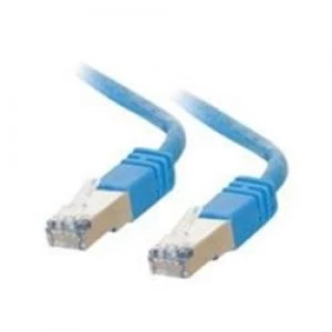 Image of C2G 5m Shielded Cat5E Moulded Patch Cable - Blue