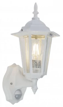 Image of Wickes White PIR Wall Lantern - 60W