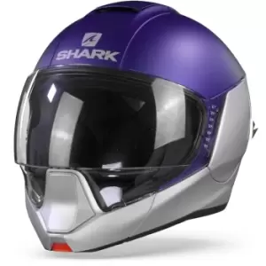 Image of Shark Evojet SBS Dual Blank Matt Silver Blue Silver M