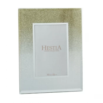 Image of 4" x 6" - HESTIA Glass Gold Glitter Photo Frame
