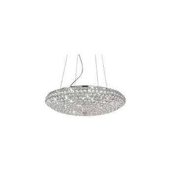 Image of Ideal Lux Lighting - Ideal Lux King - 12 Light Large Ceiling Pendant Chrome, G9