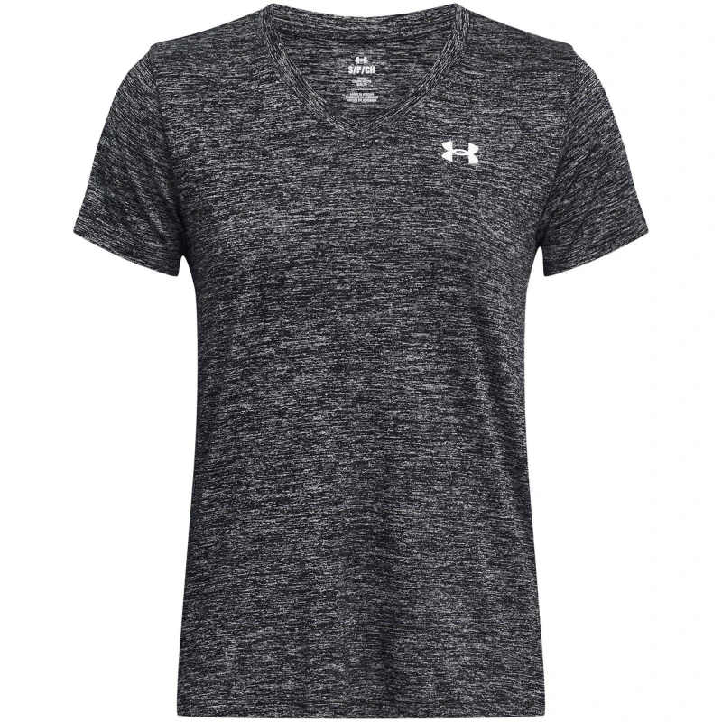 Image of Under Armour Tech Twist V-Neck Short Sleeve Womens - Grey Grey 18