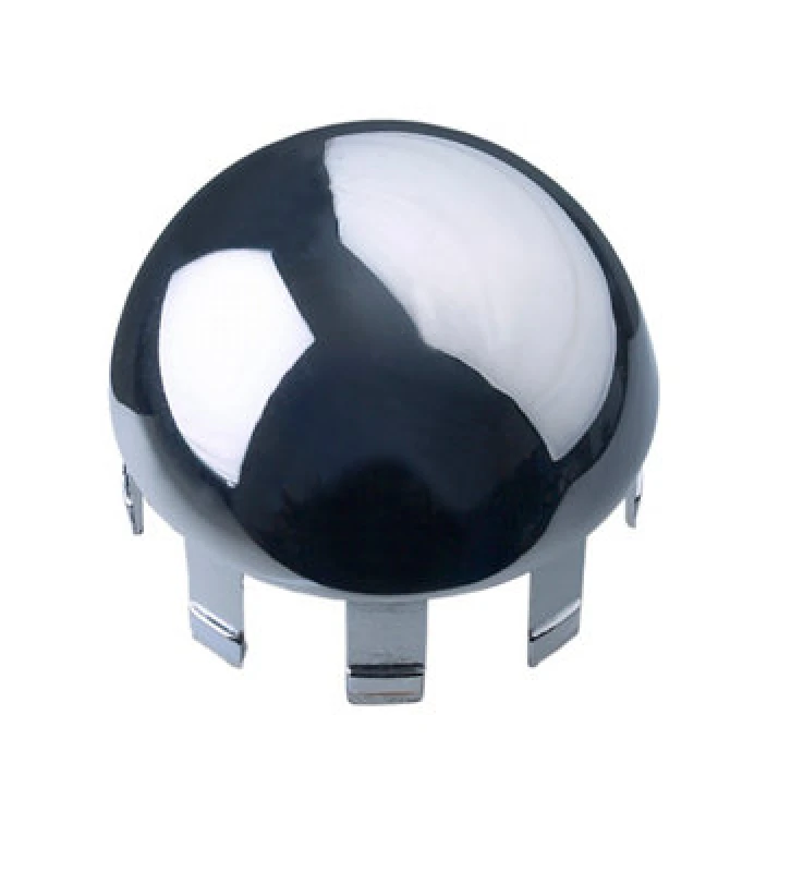 Image of Rothley Polished Chrome-Plated Handrail Domed Cap, Pack Of 2