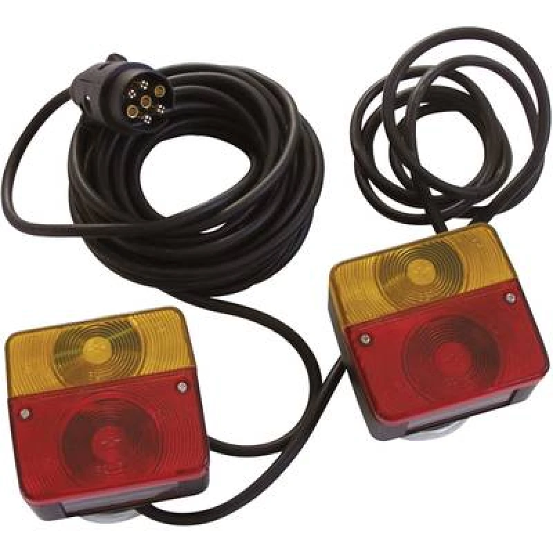Image of HP Autozubehoer HP Autozubehoer Trailer lighting set 7-pin Turn signal, Brake light, Marker rear 12 V incl. mount, incl. magnetic fastener 25522