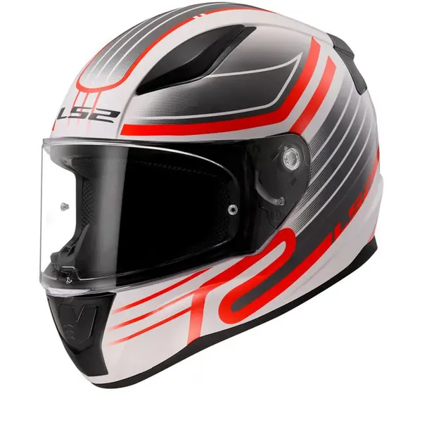 Image of LS2 FF353 Rapid II Circuit White Red 06 Full Face Helmet Size L