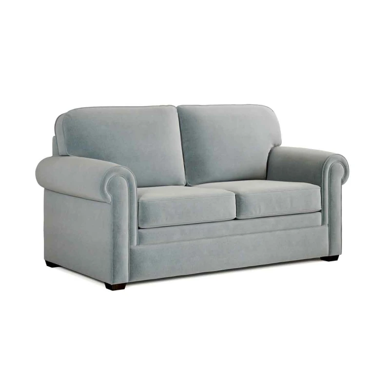 Image of Jay-Be Jay-Be Heritage Cosy Chenille 2 Seater Sofa Bed with Pocket Mattress sky blue 2 seater