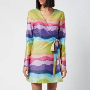 Image of Never Fully Dressed Womens Rainbow Mini Zsa Zsa Wrap - Multi - UK 10
