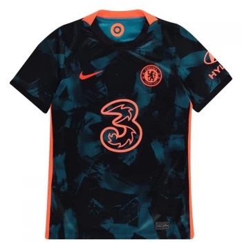 Image of Nike Chelsea Third Shirt 2021 2022 Junior - Blue/Red