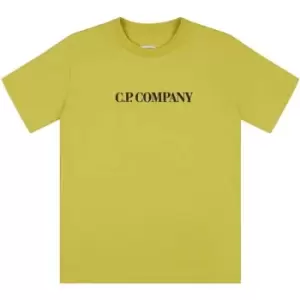 Image of CP COMPANY Junior Graphic Logo T-Shirt - Yellow
