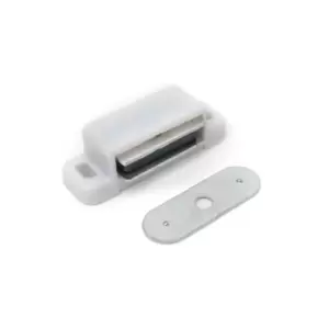 Image of GTV Magnetic Catches Cabinet Cupboard Catch 3-4kg Pull - White, Pack of 1